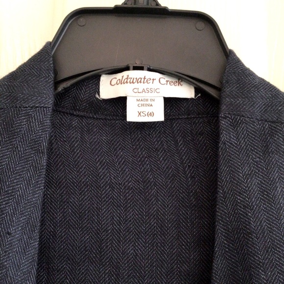 Coldwater Creek 100% Linen Jacket Size 4 - Picture 3 of 4